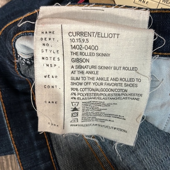 Current/Elliott Gibson The Rolled Skinny NWT - Picture 10 of 11